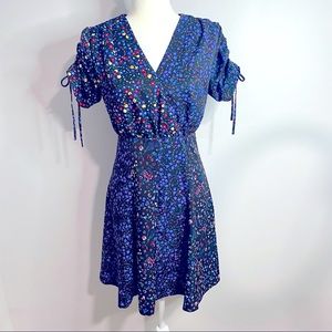 FRENCH CONNECTION - Floral Printed Tie Short Mini Dress! 💙